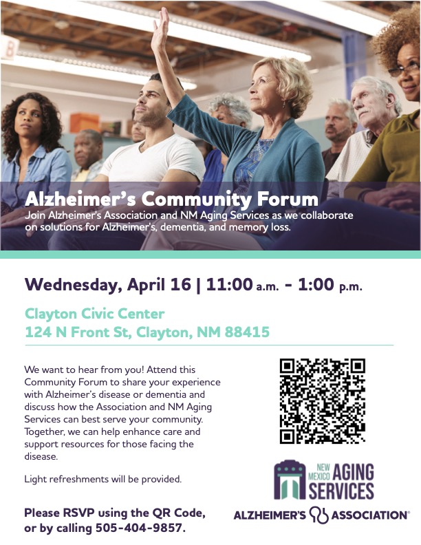 Alzheimer’s Association & ALTSD Community Forums - Clayton