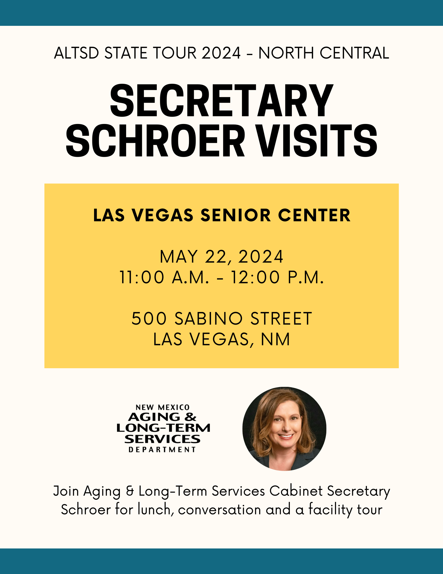 Secretary Schroer North Central Senior Center Tour Las Vegas